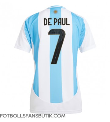 Argentina Rodrigo De Paul #7 Replika Hemmatröja Damer Copa America 2024 Kortärmad